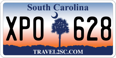 SC license plate XPO628
