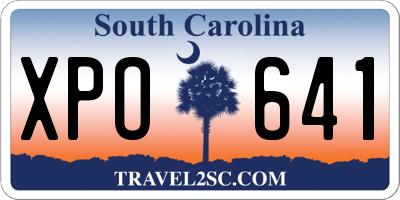 SC license plate XPO641