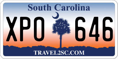 SC license plate XPO646