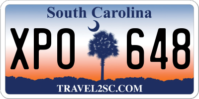 SC license plate XPO648