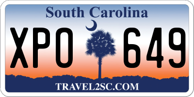 SC license plate XPO649