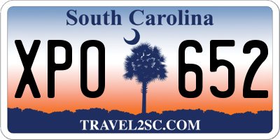 SC license plate XPO652