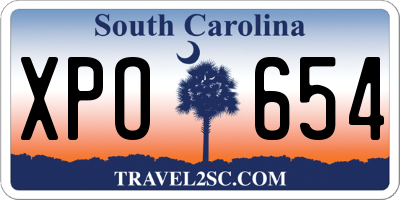 SC license plate XPO654