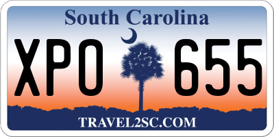 SC license plate XPO655