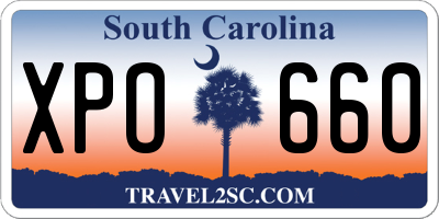 SC license plate XPO660