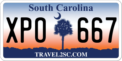 SC license plate XPO667