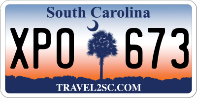 SC license plate XPO673