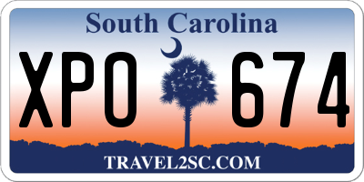 SC license plate XPO674
