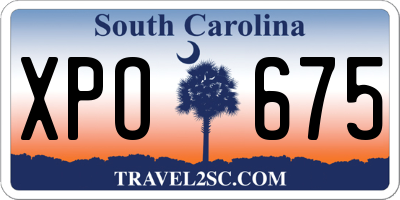 SC license plate XPO675