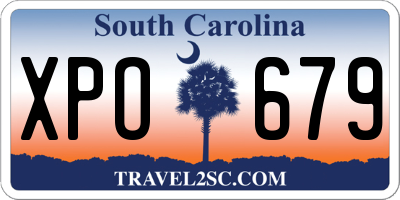 SC license plate XPO679