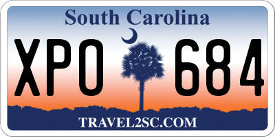 SC license plate XPO684
