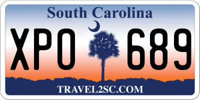SC license plate XPO689