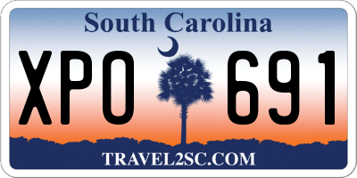 SC license plate XPO691