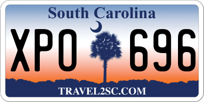 SC license plate XPO696