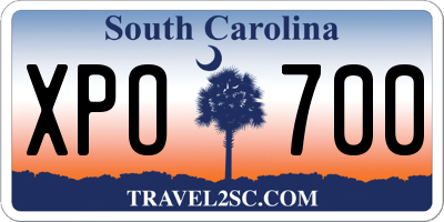 SC license plate XPO700