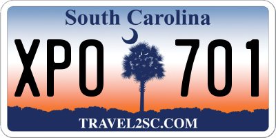 SC license plate XPO701
