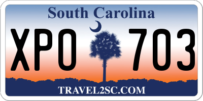 SC license plate XPO703