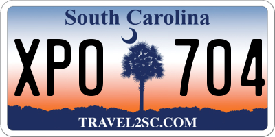 SC license plate XPO704