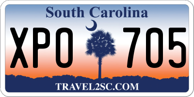 SC license plate XPO705