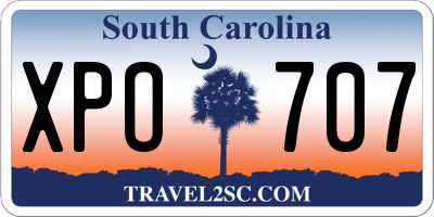 SC license plate XPO707