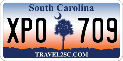 SC license plate XPO709