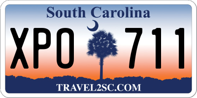 SC license plate XPO711