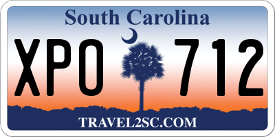 SC license plate XPO712