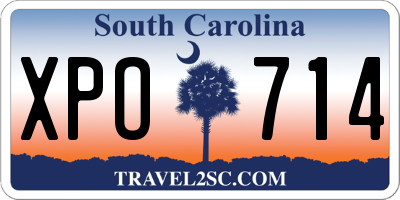 SC license plate XPO714