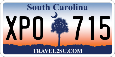 SC license plate XPO715