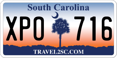 SC license plate XPO716
