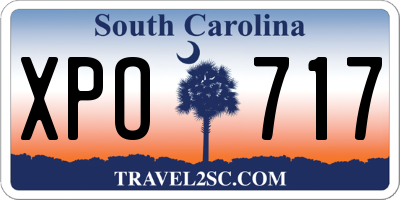 SC license plate XPO717