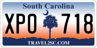 SC license plate XPO718