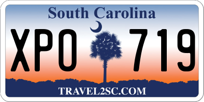SC license plate XPO719
