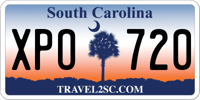 SC license plate XPO720