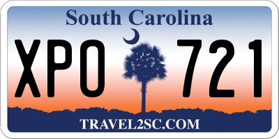 SC license plate XPO721