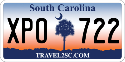 SC license plate XPO722