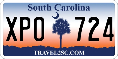 SC license plate XPO724