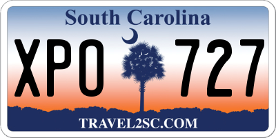 SC license plate XPO727