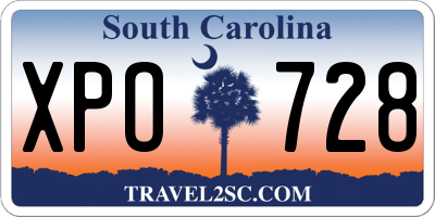 SC license plate XPO728