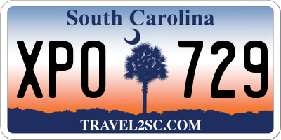SC license plate XPO729