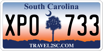 SC license plate XPO733