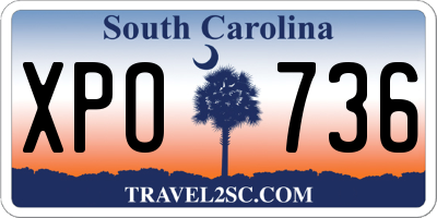 SC license plate XPO736