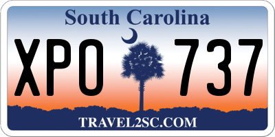 SC license plate XPO737