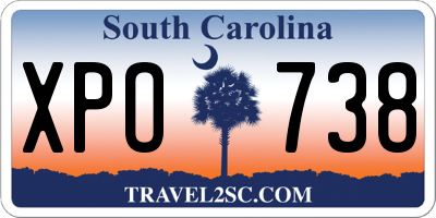 SC license plate XPO738
