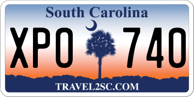 SC license plate XPO740