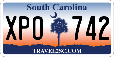 SC license plate XPO742