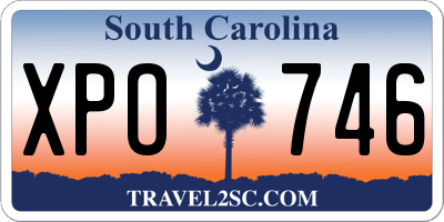 SC license plate XPO746