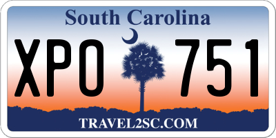 SC license plate XPO751