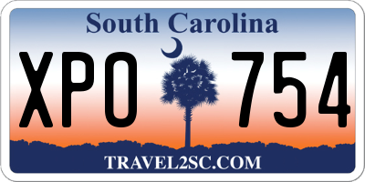SC license plate XPO754