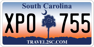 SC license plate XPO755